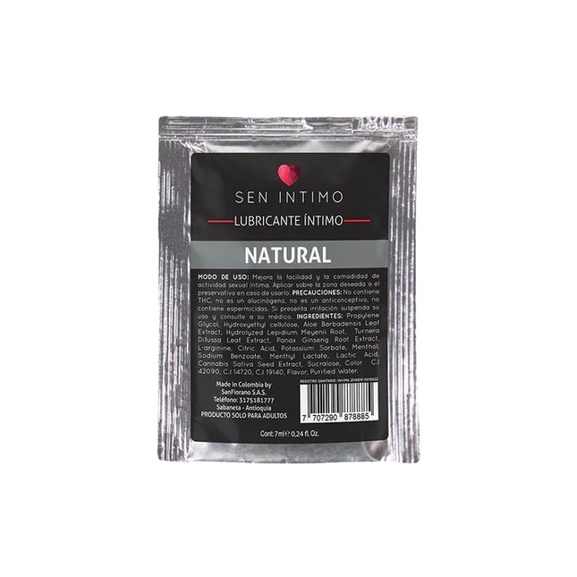 Lubricante Neutro A Base De Agua 7ml Sen Intimo