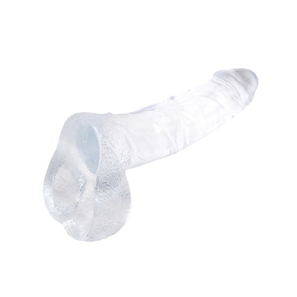 Dildo Ding Dong Clear Transparente Textura Realista 6" gcj917c