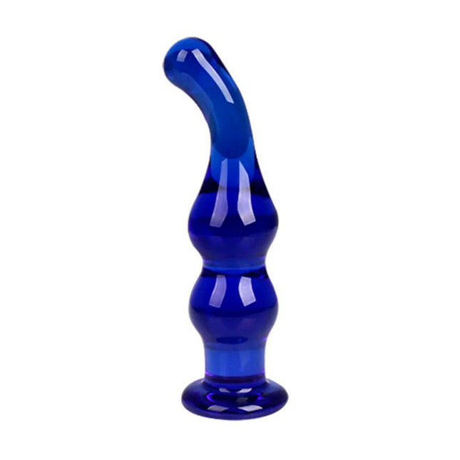Dildo Vidrio Plug Anal Mark Azul