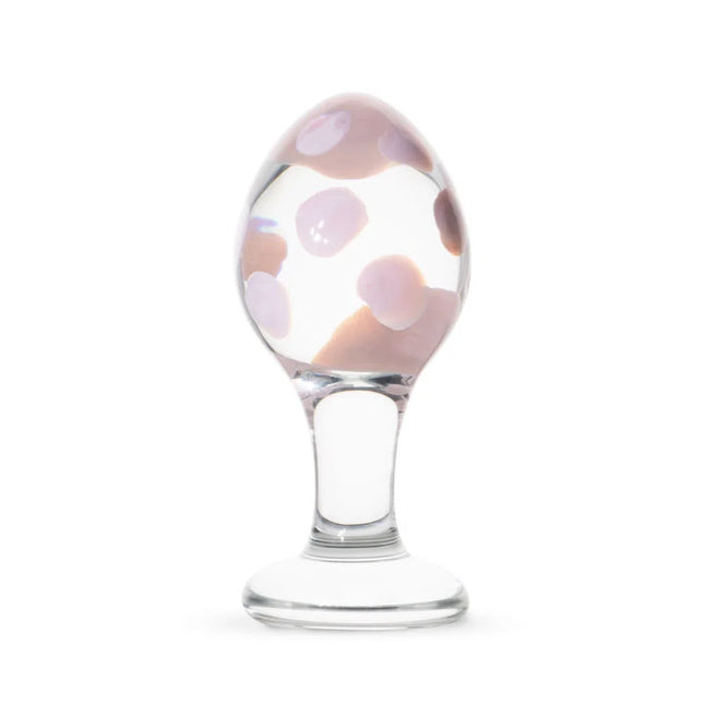 Dildo Vidrio Plug Seta Rosado Glass