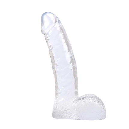 Dildo Ding Dong Clear Transparente Textura Realista 6" gcj917c