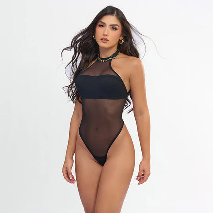 Body Veil en Malla Semitransparente Elegante para Mujer