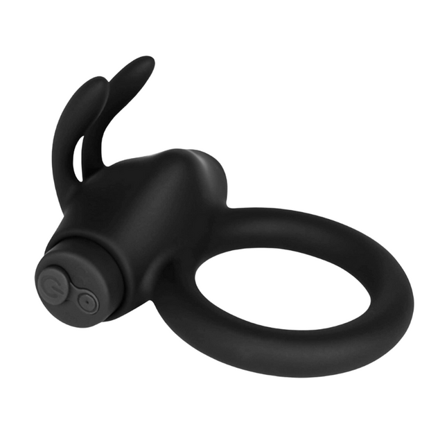 Anillo Vibrador Recargable Conejo Negro