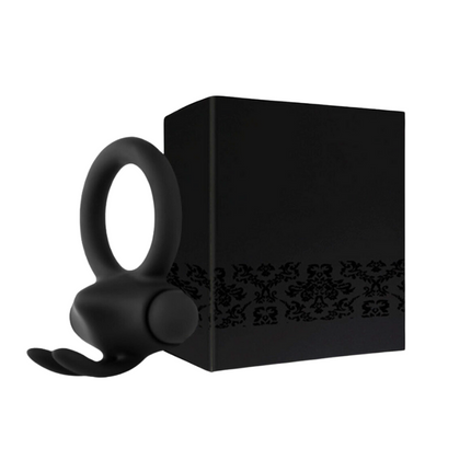 Anillo Vibrador Recargable Conejo Negro
