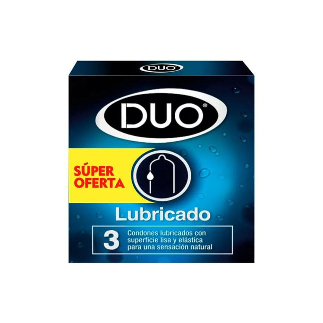 Condón  Duo Lubricado x3 Und