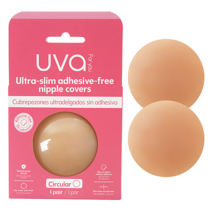 UVA Cubrepezones Circulares Caramel Sin Adhesivo