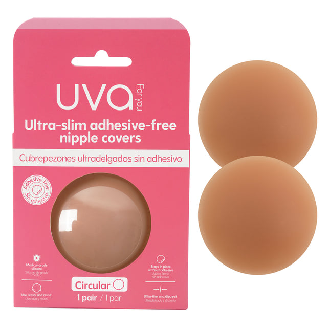 UVA Cubrepezones Circulares Cocoa Sin Adhesivo