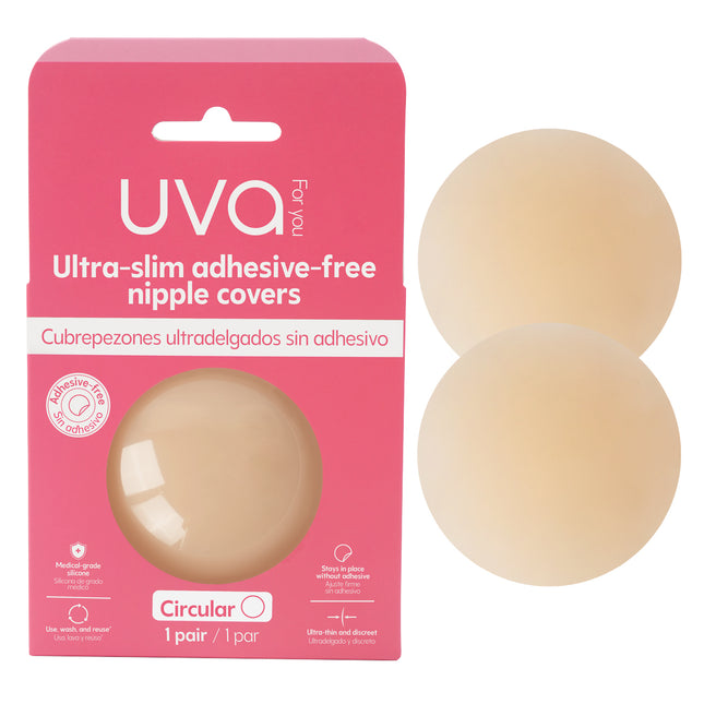 UVA Cubrepezones Circulares Nude Sin Adhesivo