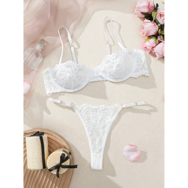 Conjunto Blanco De Encaje 3612