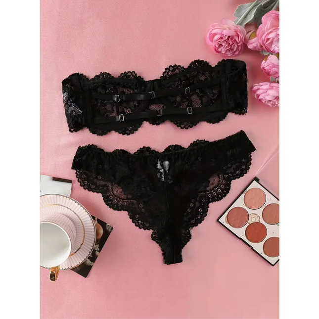 Conjunto Encaje Negro Noir Passion 0661