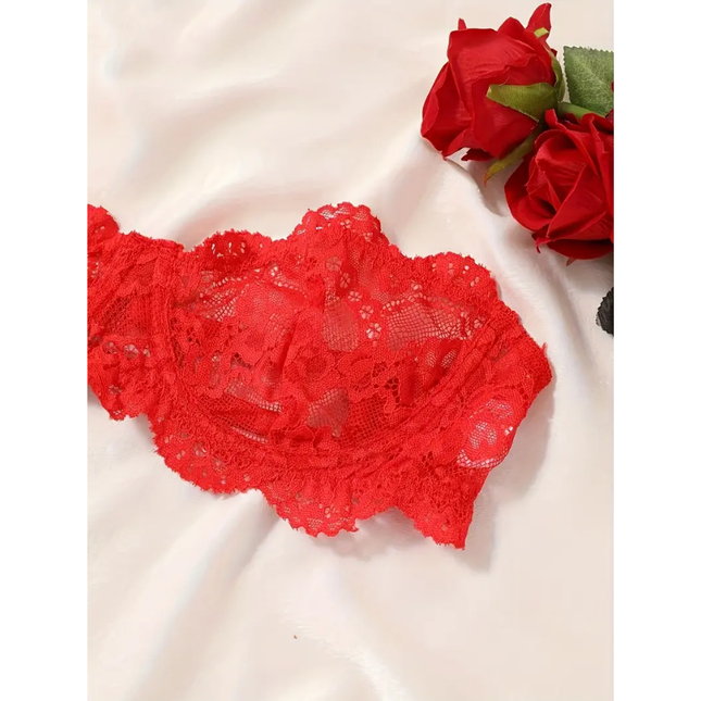 Conjunto Encaje Rojo Noir Passion 0661