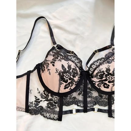 Corset Piel De Lencería Con Encaje Floral 6729