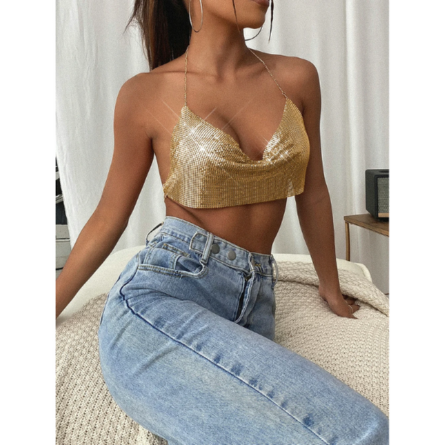 Crop Top Con Brillantes 1801