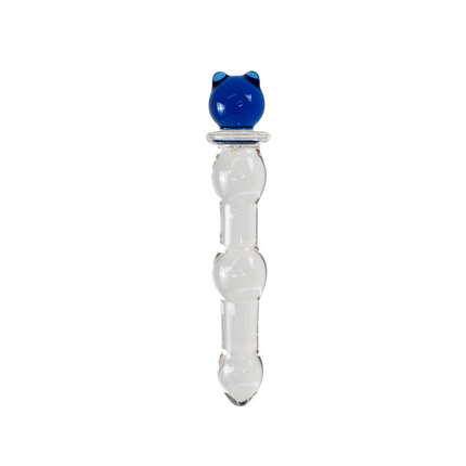 Dildo Vidrio Azul Gato