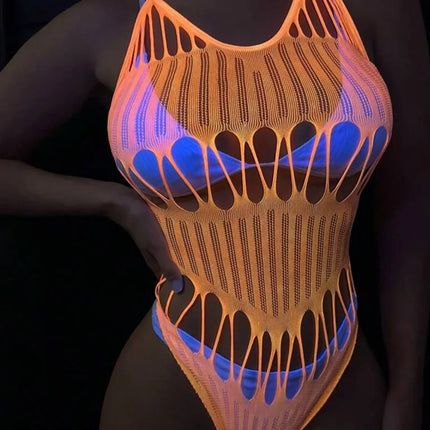 Malla Body DU-511 Fucsia | Diseño que Brilla en la Oscuridad