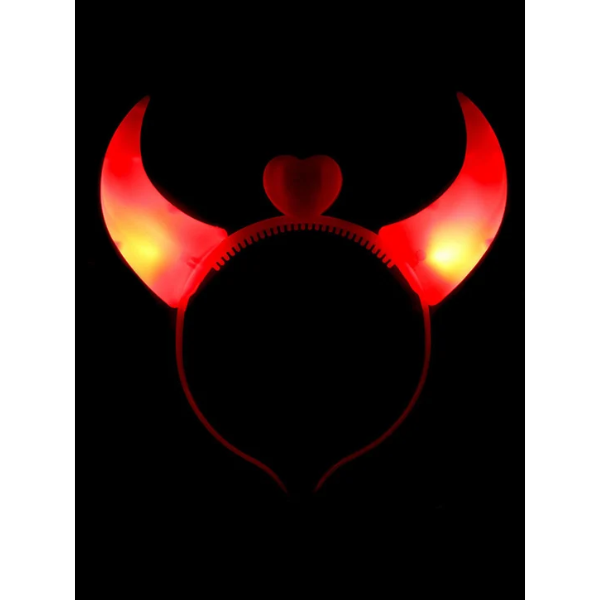 Diadema De Diablo Con Luces