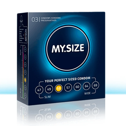 Condones My.Size 53 mm x 3 Unidades | Látex Natural