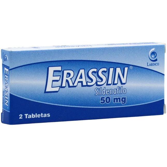 Erassin Sildenafilo 50mg X2 Pastillas