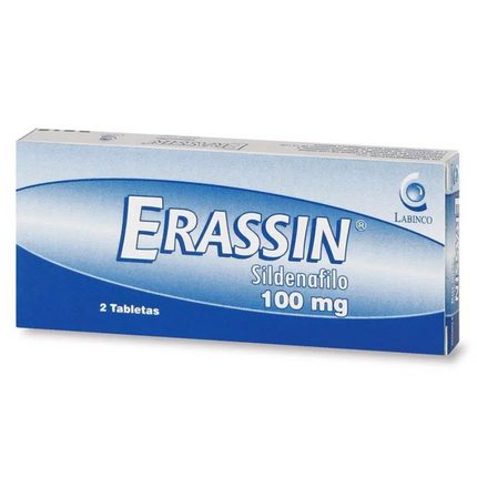 Erassin Sildenafilo 100mg x2 Pastillas