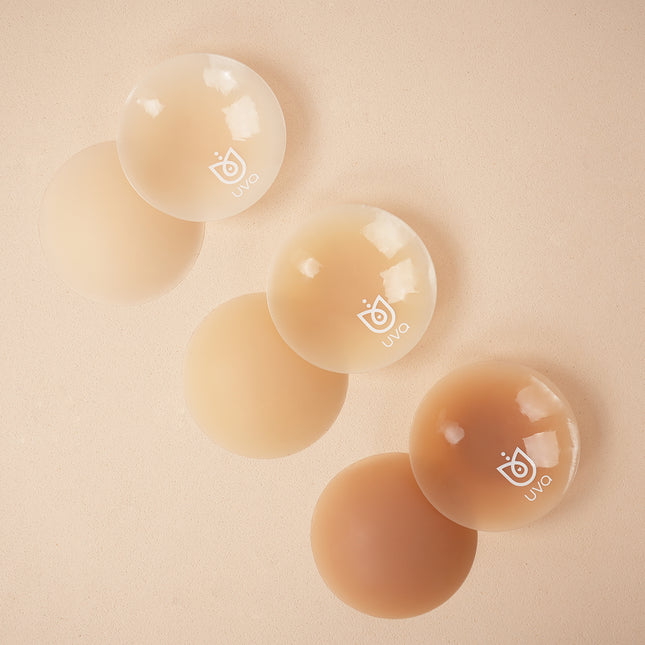 UVA Cubrepezones Circulares Caramel Discretos