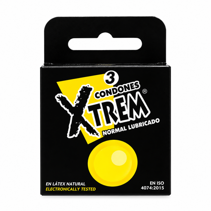 Condones Xtrem Normal Lubricado Amarillo x3 Unidades