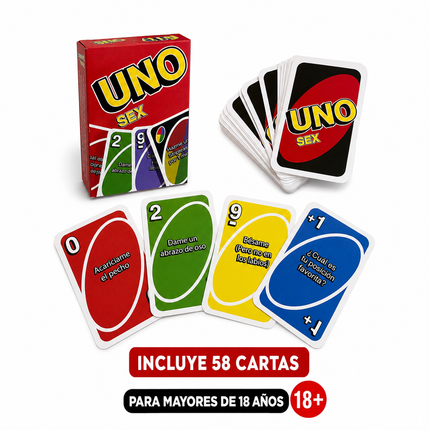Juego de Cartas para Parejas Uno Sex 58 Cartas en Español