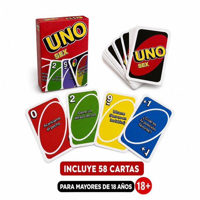 Juego de Cartas para Parejas Uno Sex 58 Cartas en Español