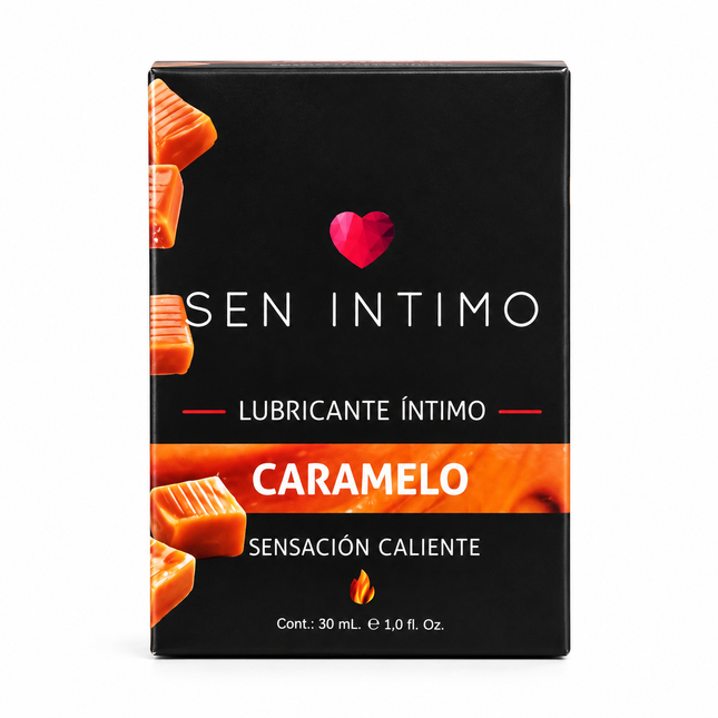 Lubricante Íntimo Sabor a Caramelo Efecto Caliente Base Agua 30ml