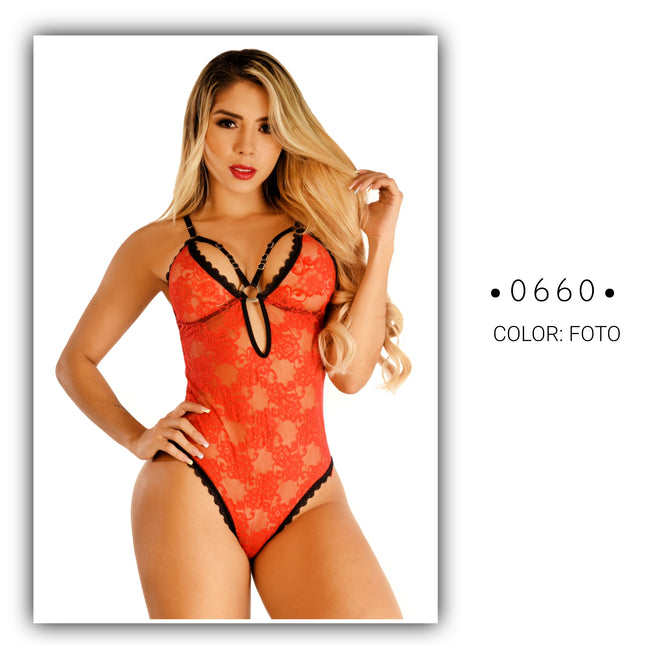 Body Rojo con Negro 0660