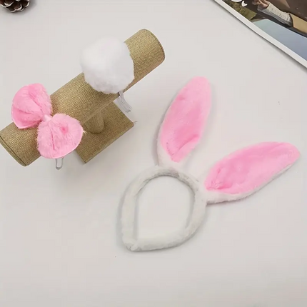 Set de Conejita Sexy – Diadema, Cola y Moño Rosa 1037