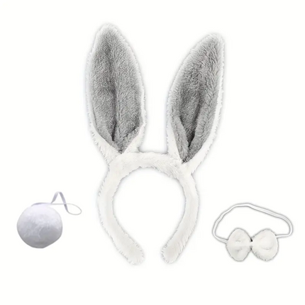 Set de Conejita Sexy – Diadema, Cola y Moño Rosa 1037