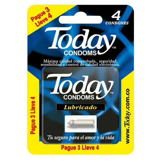 Condon Today Lubricado Pague 3 Lleve 4
