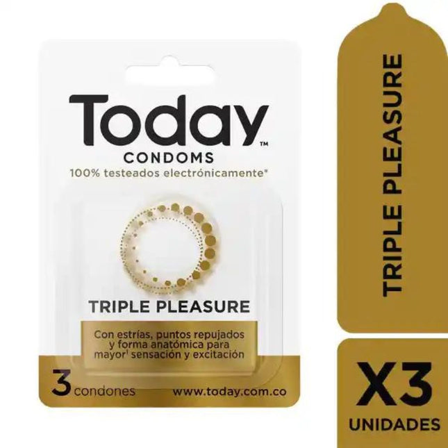 Condón Today Triple Pleasure x3 Und