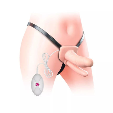 Arnés con Vibración Unisex Hollow Double Penetrator a Control Remoto 6 Inch