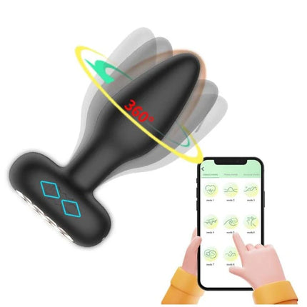Plug Vibratorio con Rotación y Control por App Recargable
