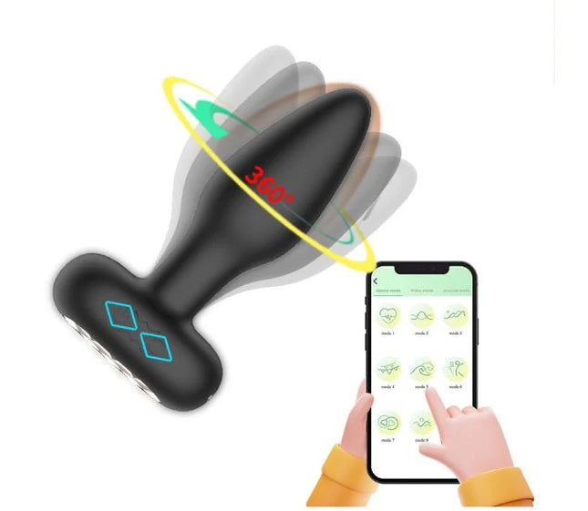 Plug Vibratorio con Rotación y Control por App Recargable