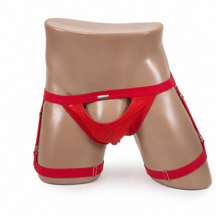 Jockstrap Adam 40184 para Hombre | Satinado con Ligueros Ajustables