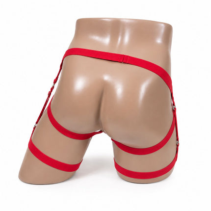Jockstrap Adam 40184 para Hombre | Satinado con Ligueros Ajustables