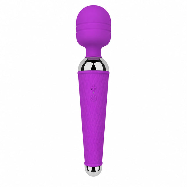 Masajeador Poly Wand Recargable USB 12 Modos Morado