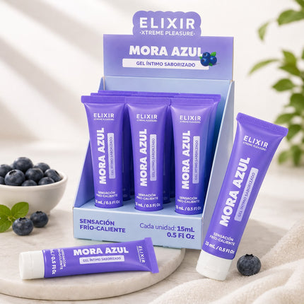 Gel Íntimo Saborizado Mora Azul Elixir 15 ml | Lubricante