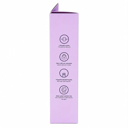 Brocha Vibradora Blushy Recargable 7 Modos Silenciosa USB