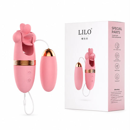 Huevo Vibrador Recargable con Función Oral y Lengua