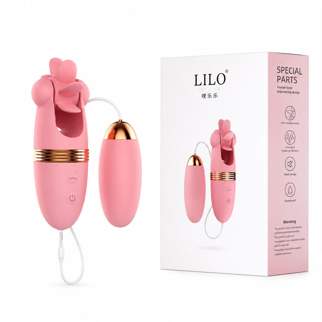 Huevo Vibrador Recargable con Función Oral y Lengua