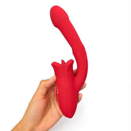Vibrador Kenya Recargable con Succión y 10 Modos de Vibración