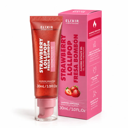 Lubricante Caliente Fresa Bombón 30 ml Elixir