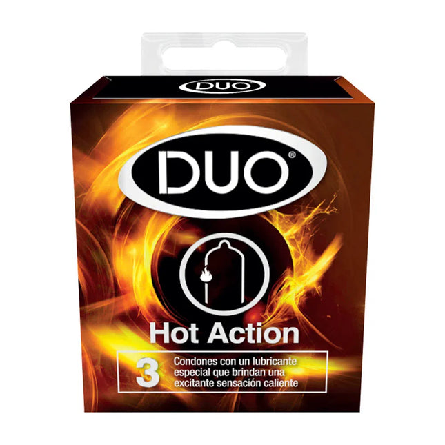 Condón Duo Hot Action x3 Und