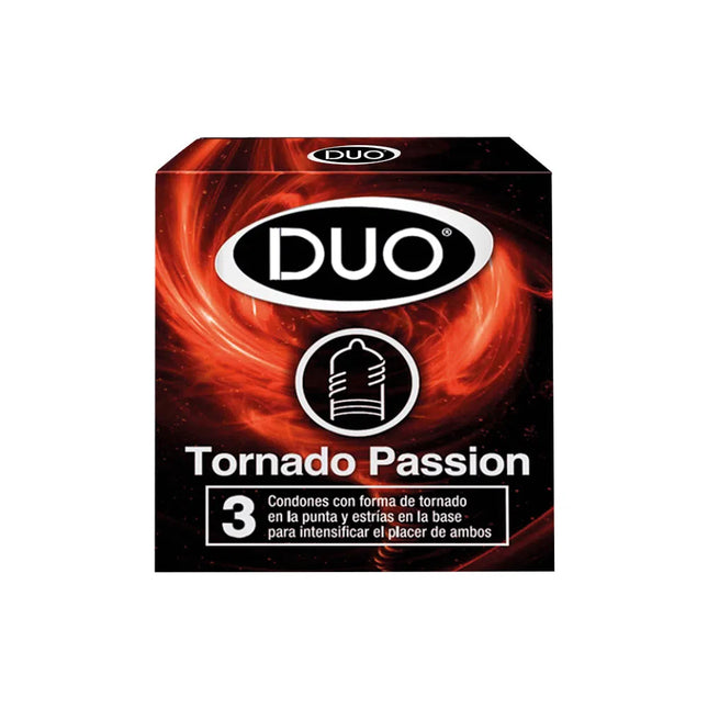 Condón Duo Tornado Passion x3 Und