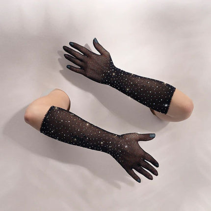 Guantes de Malla Seducción Color Rojo Negro