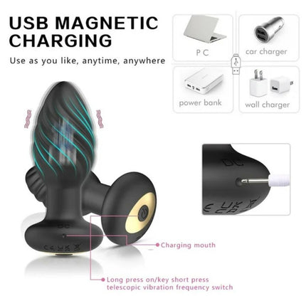 Vibrador Plug Luxe Rotation App