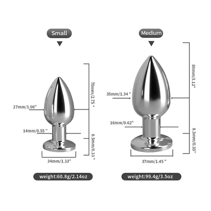 Plug Anal Vibrador Olimpo con Control Remoto DistriSex Talla S